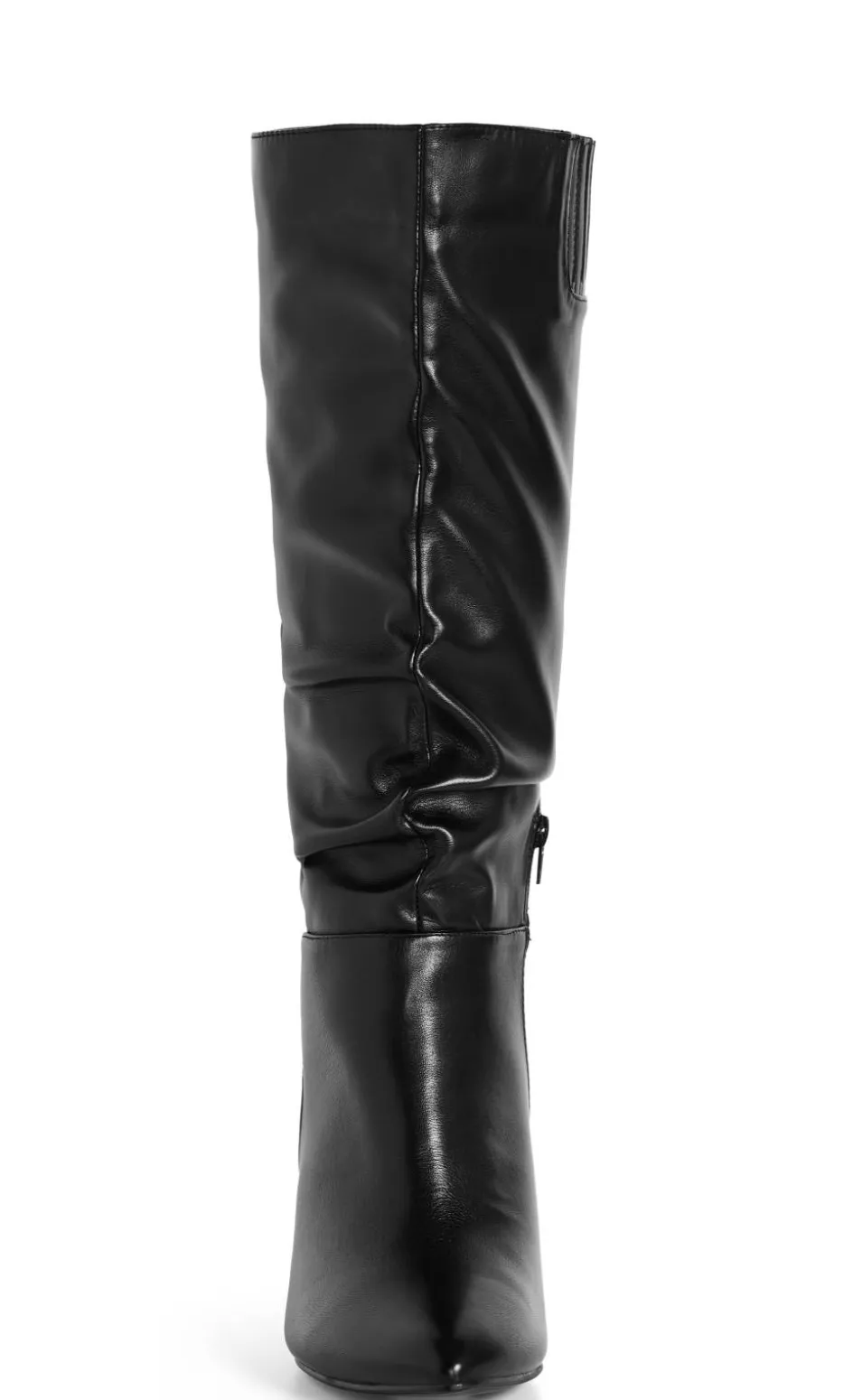 WIDE FIT Lisa Long Scrunch Boot - black