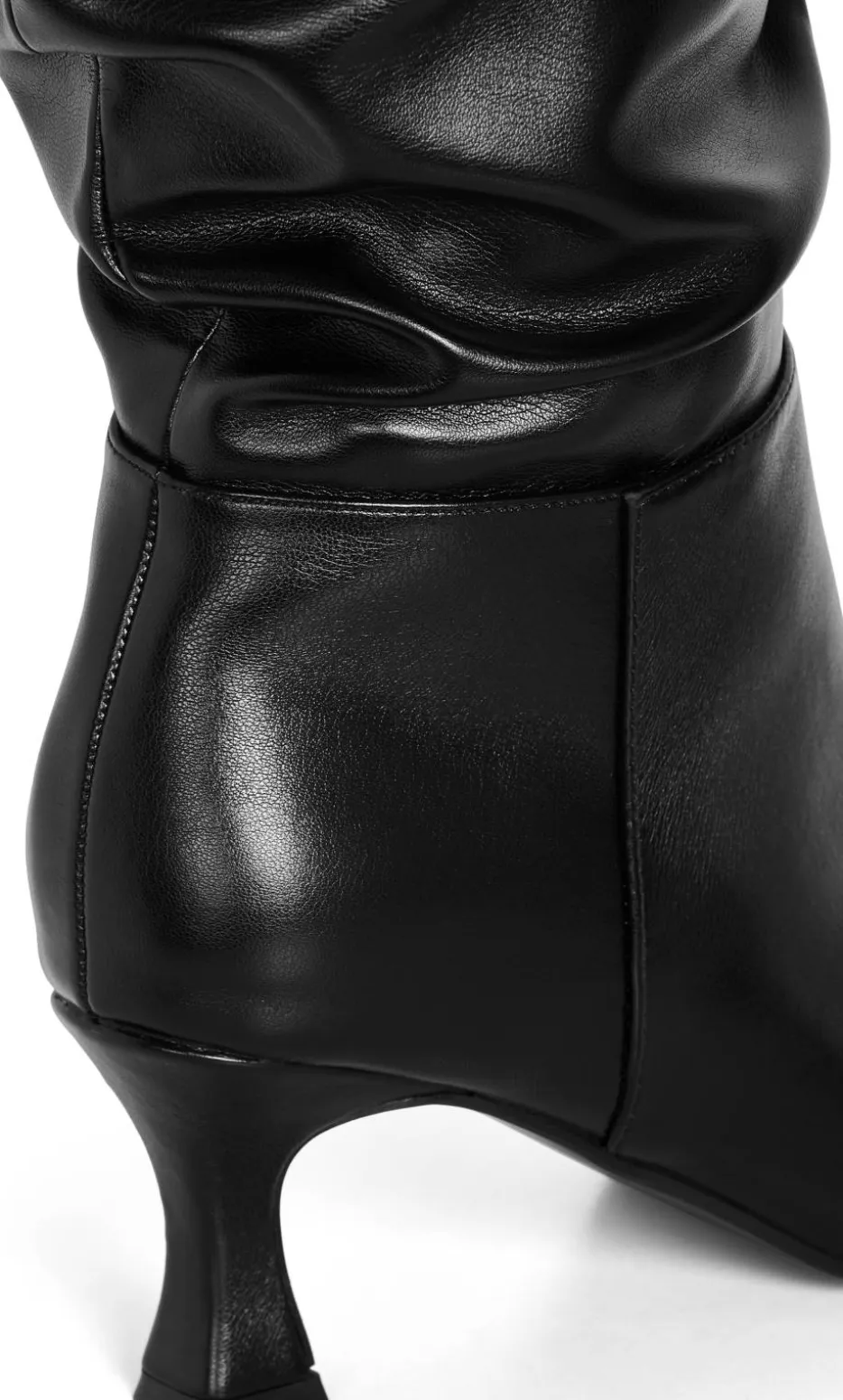 WIDE FIT Lisa Long Scrunch Boot - black