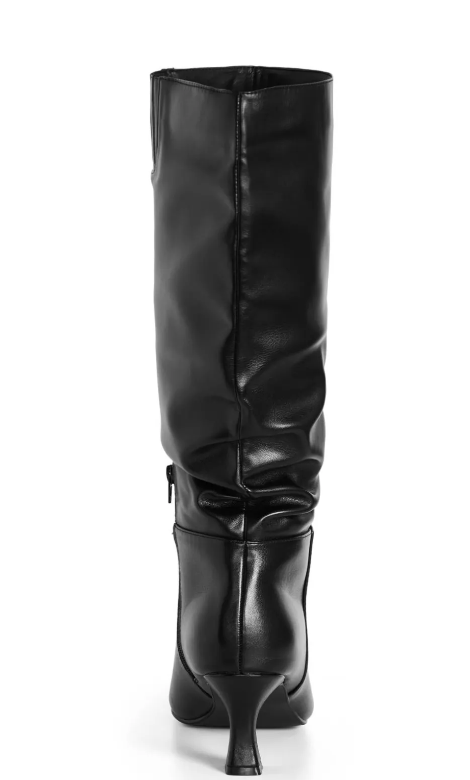 WIDE FIT Lisa Long Scrunch Boot - black
