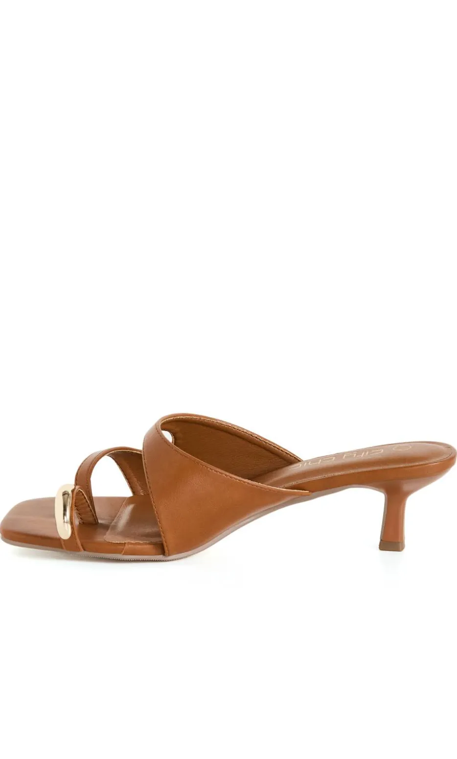 WIDE FIT Muse Heel - tan
