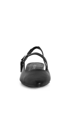 WIDE FIT Peasley Slingback Flat - black matte