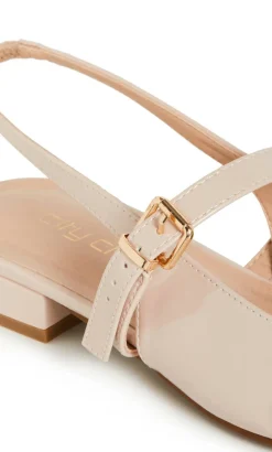 WIDE FIT Peasley Slingback Flat - beige