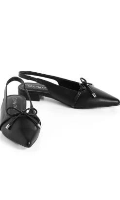 WIDE FIT Piper Slingback Flat - black