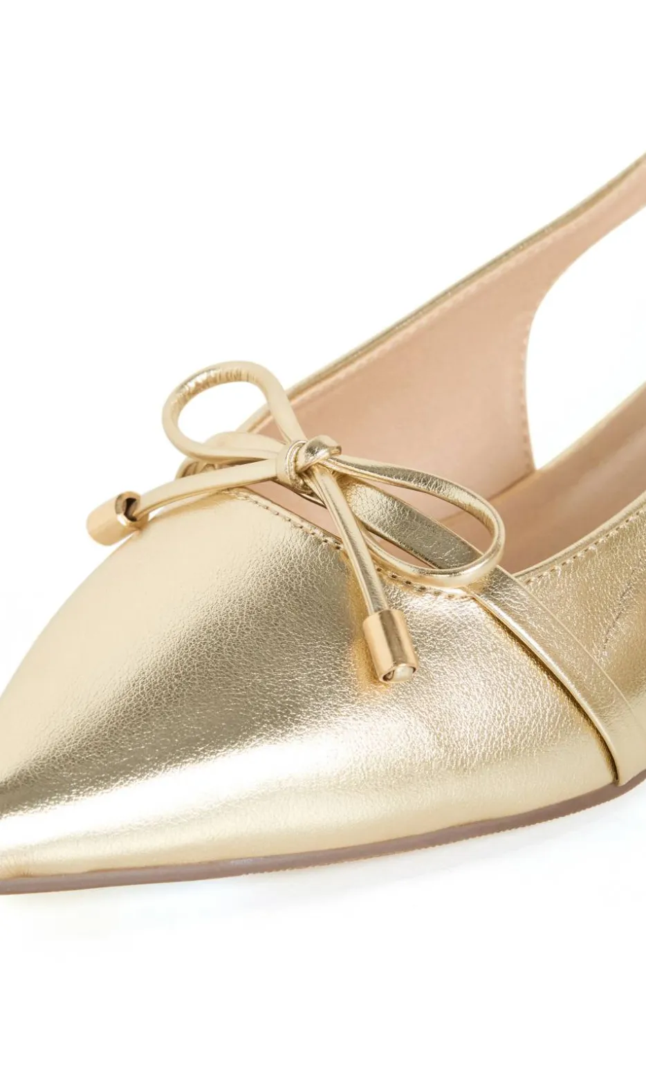 WIDE FIT Piper Slingback Flat - metallic gold