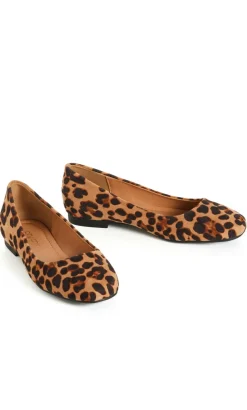 WIDE FIT Rae Leopard Ballet Flat - tan