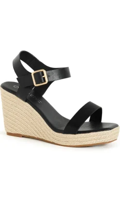 WIDE FIT Sarah Wedge - black