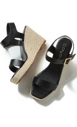 WIDE FIT Sarah Wedge - black