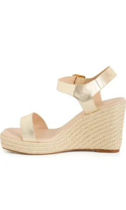 WIDE FIT Sarah Wedge - gold