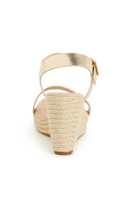 WIDE FIT Sarah Wedge - gold