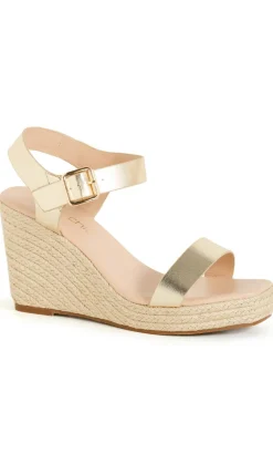 WIDE FIT Sarah Wedge - gold