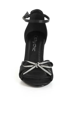 WIDE FIT Selene Glam Bow Heel - black
