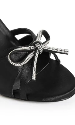 WIDE FIT Selene Glam Bow Heel - black