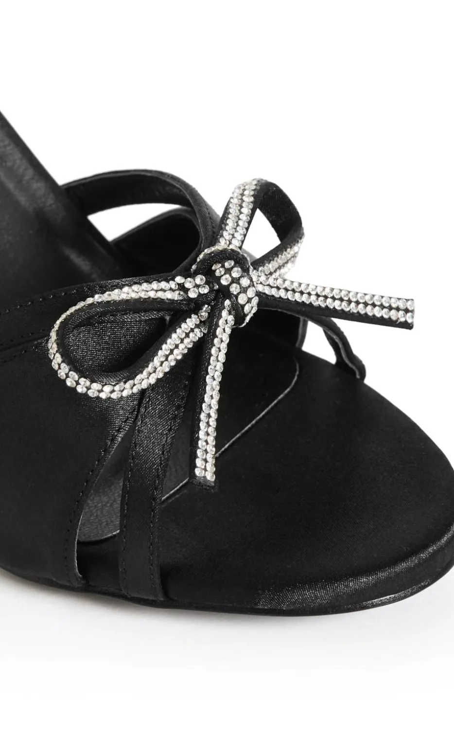 WIDE FIT Selene Glam Bow Heel - black