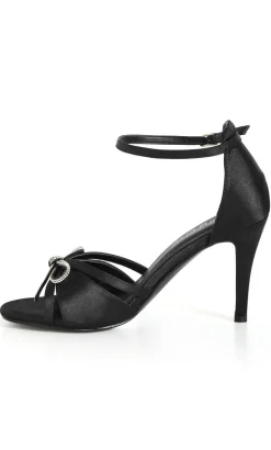 WIDE FIT Selene Glam Bow Heel - black