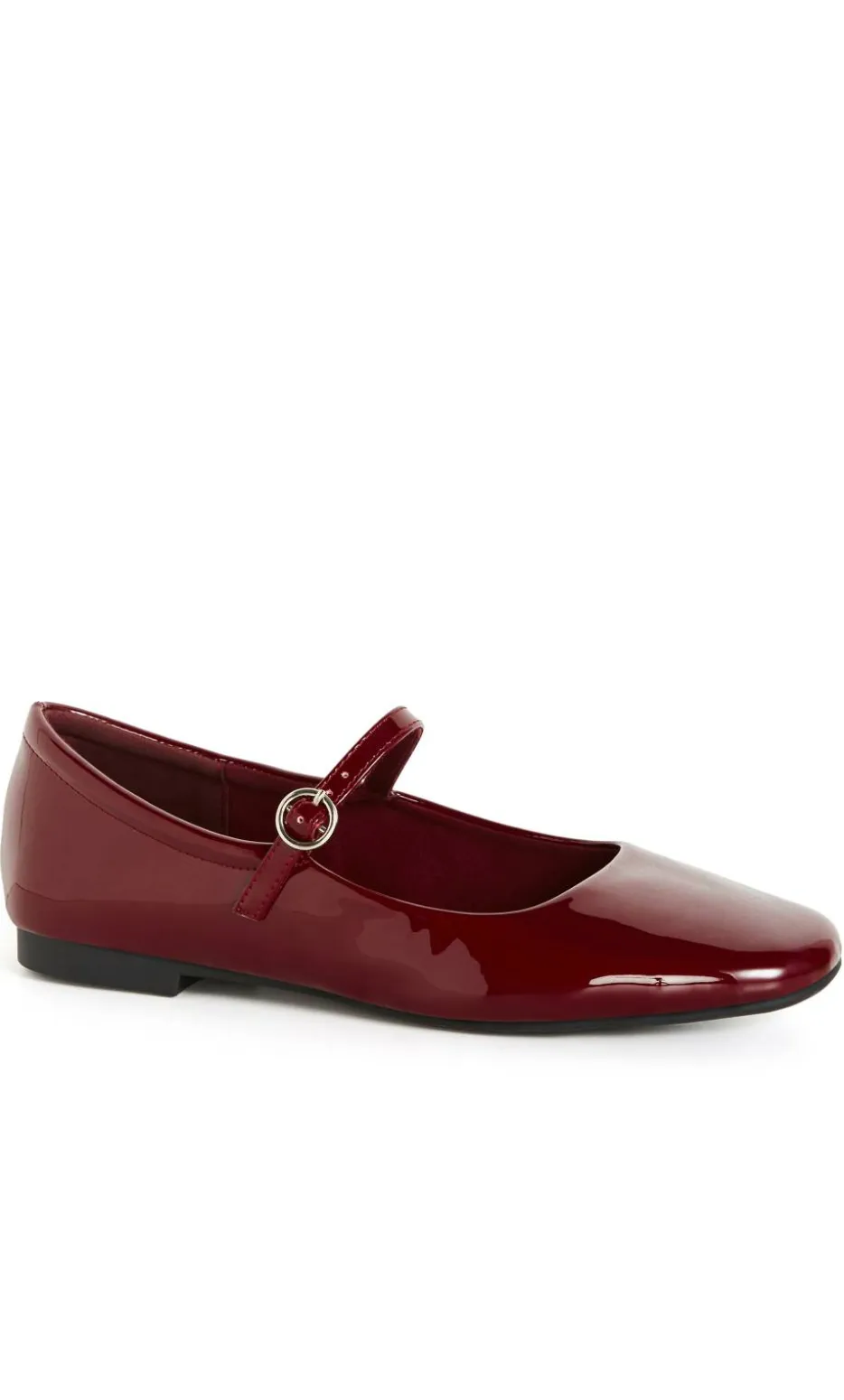 WIDE FIT Sofia Ballerina Flat - burgundy