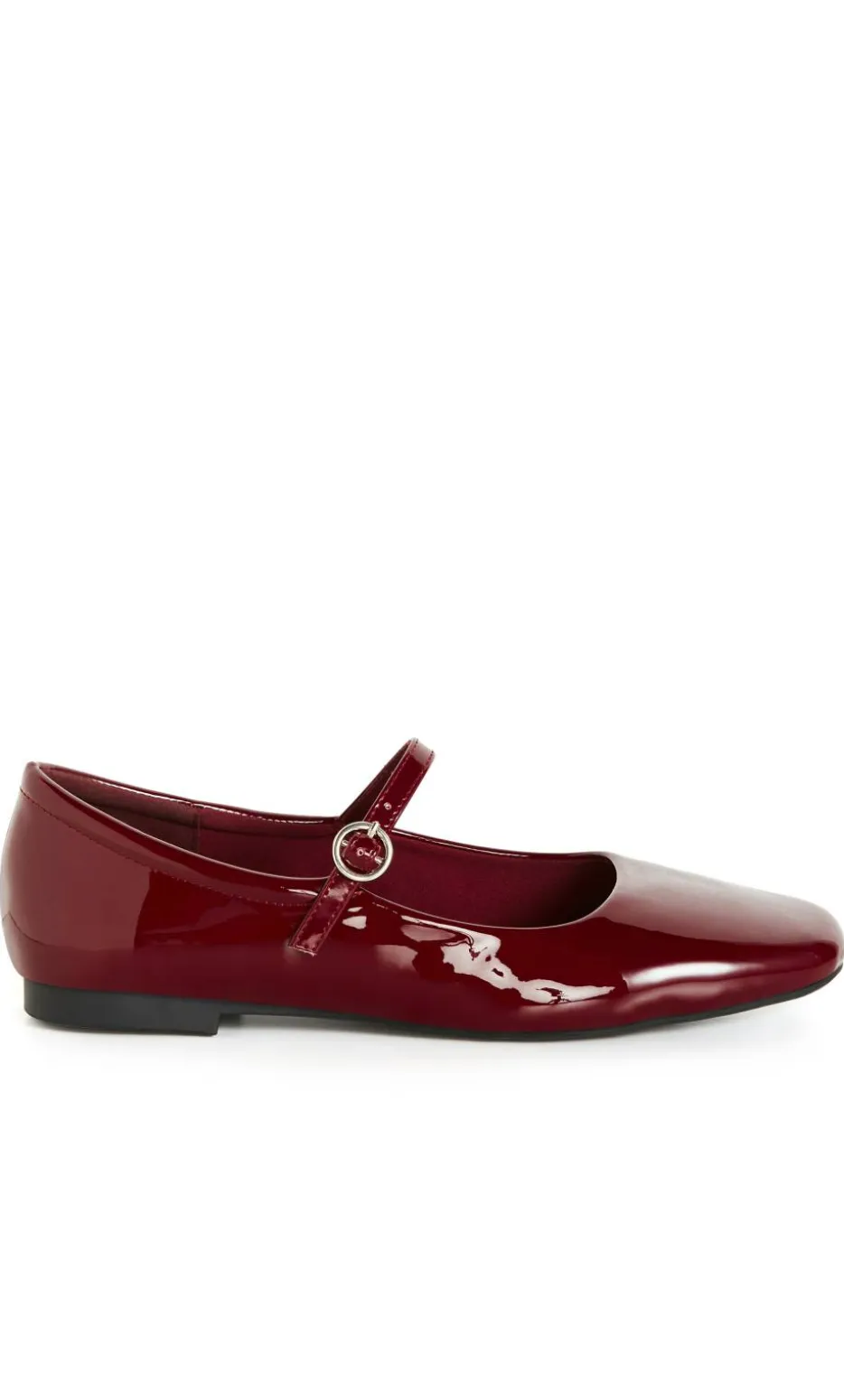 WIDE FIT Sofia Ballerina Flat - burgundy
