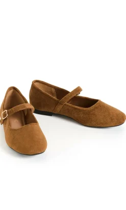 WIDE FIT Stacie Ballet Flat - toffee