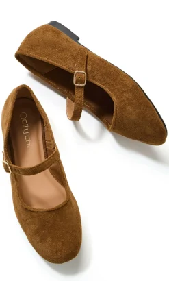 WIDE FIT Stacie Ballet Flat - toffee