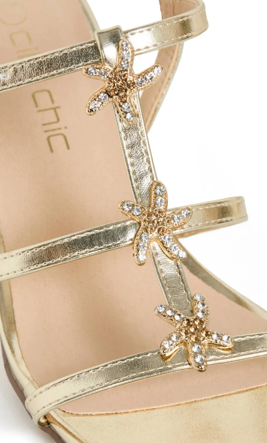 WIDE FIT Starlet Heel - gold