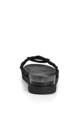 WIDE FIT Star Weave Slide - black
