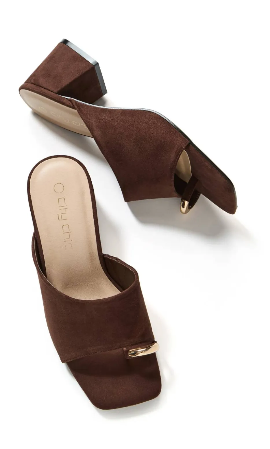 WIDE FIT Tatum Heel - chocolate
