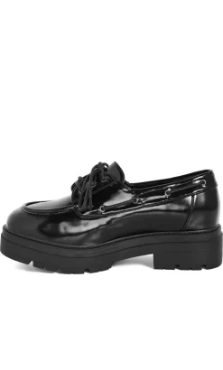 WIDE FIT Tatum Lace-Up Platform - black