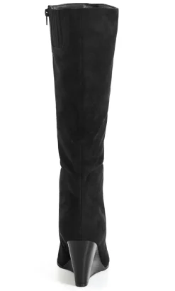 WIDE FIT Tia Long Boot - black