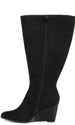 WIDE FIT Tia Long Boot - black