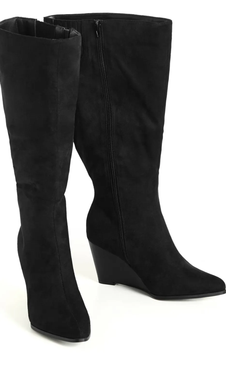 WIDE FIT Tia Long Boot - black