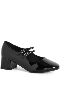 WIDE FIT Veronica Block Heel - black