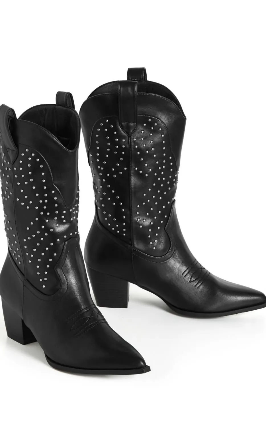 WIDE FIT Western Edge Boot - black