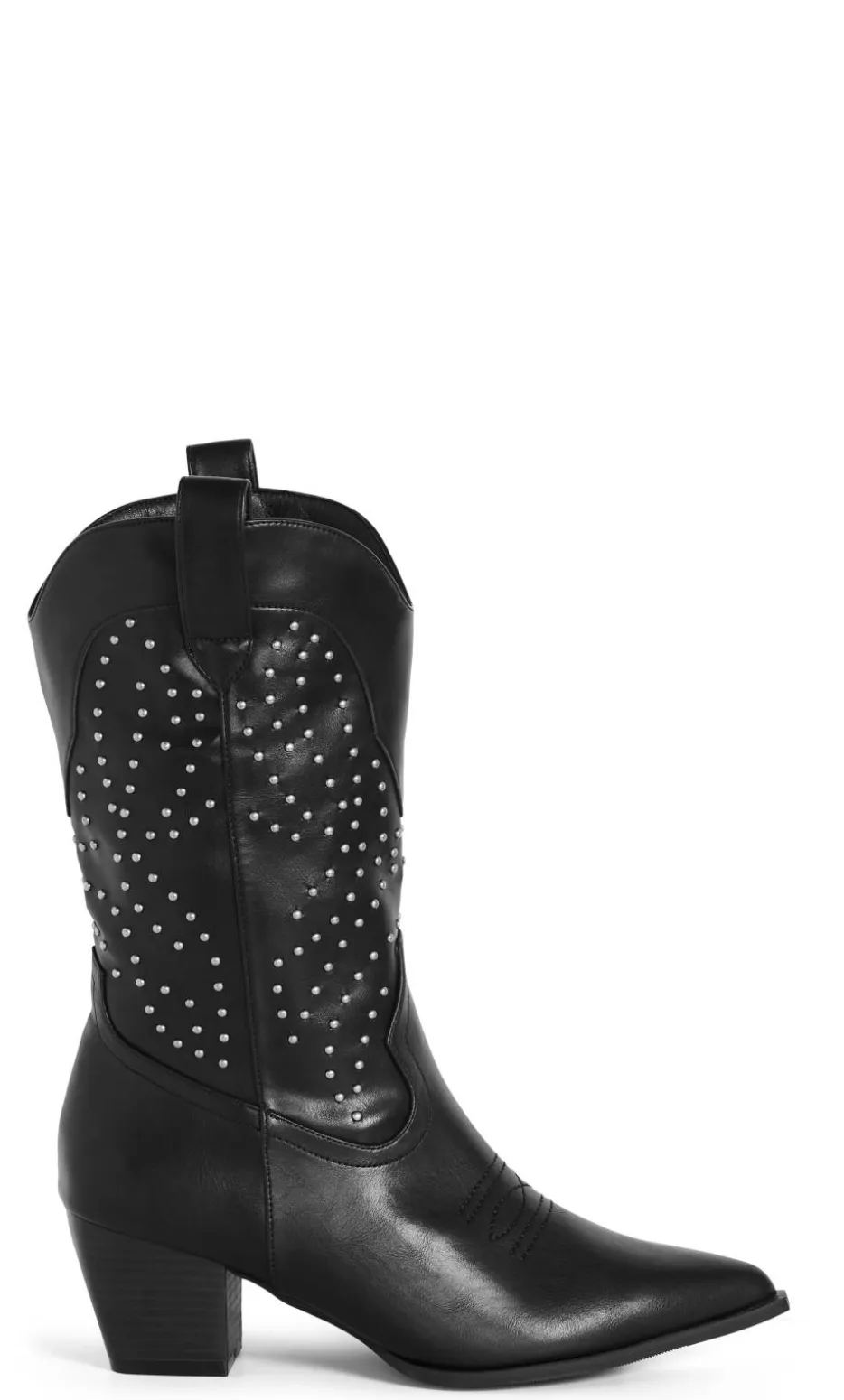 WIDE FIT Western Edge Boot - black