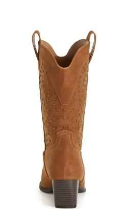 WIDE FIT Western Edge Boot - tan