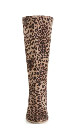WIDE FIT Wild Leopard Boot - stone