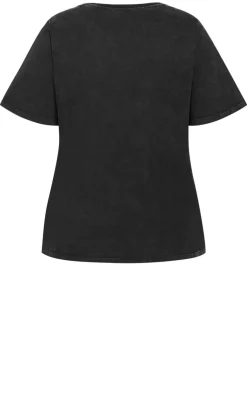 Wild Beauty Tee - black acid wash