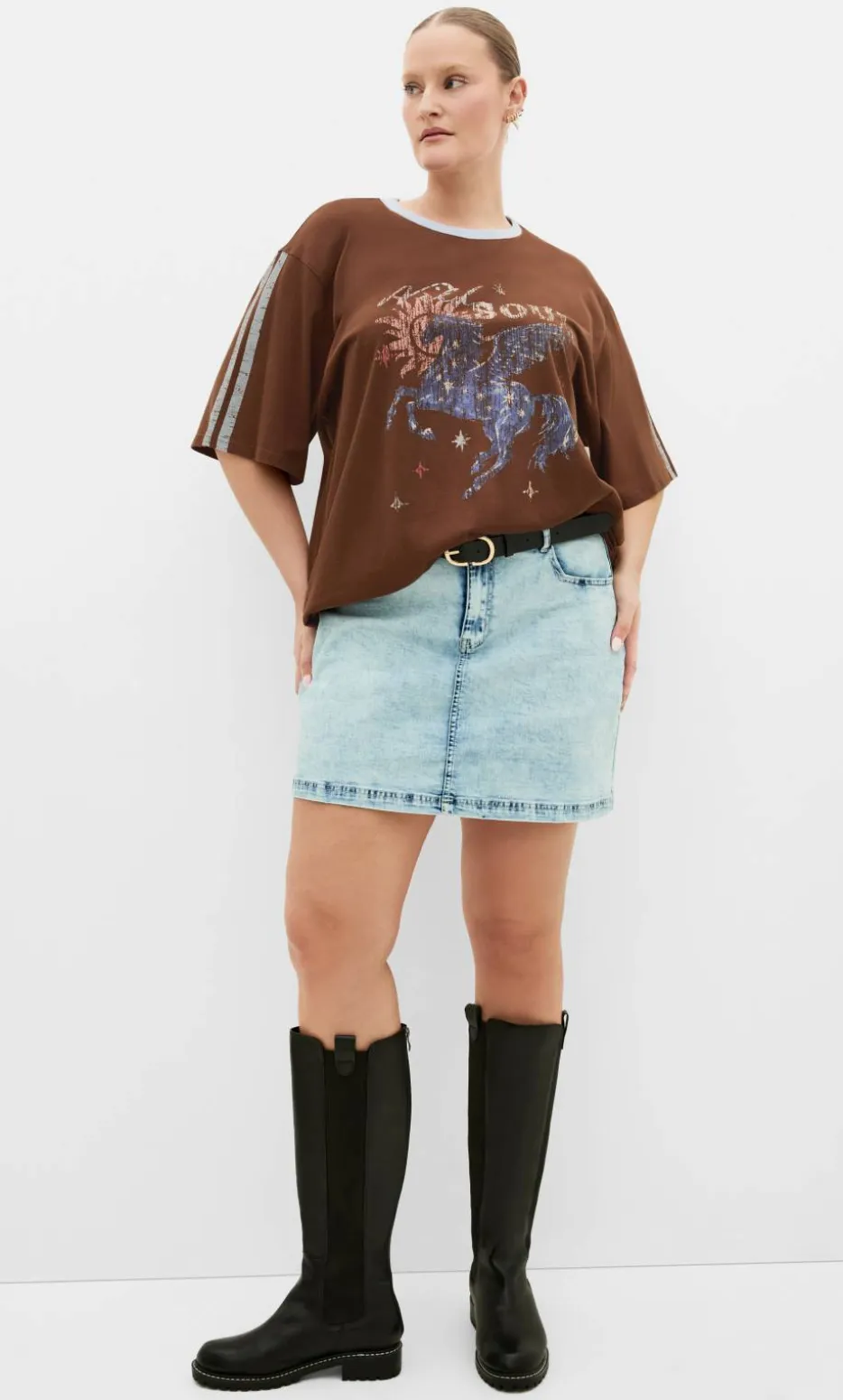 Wild Pegasus Cotton Tee - chocolate