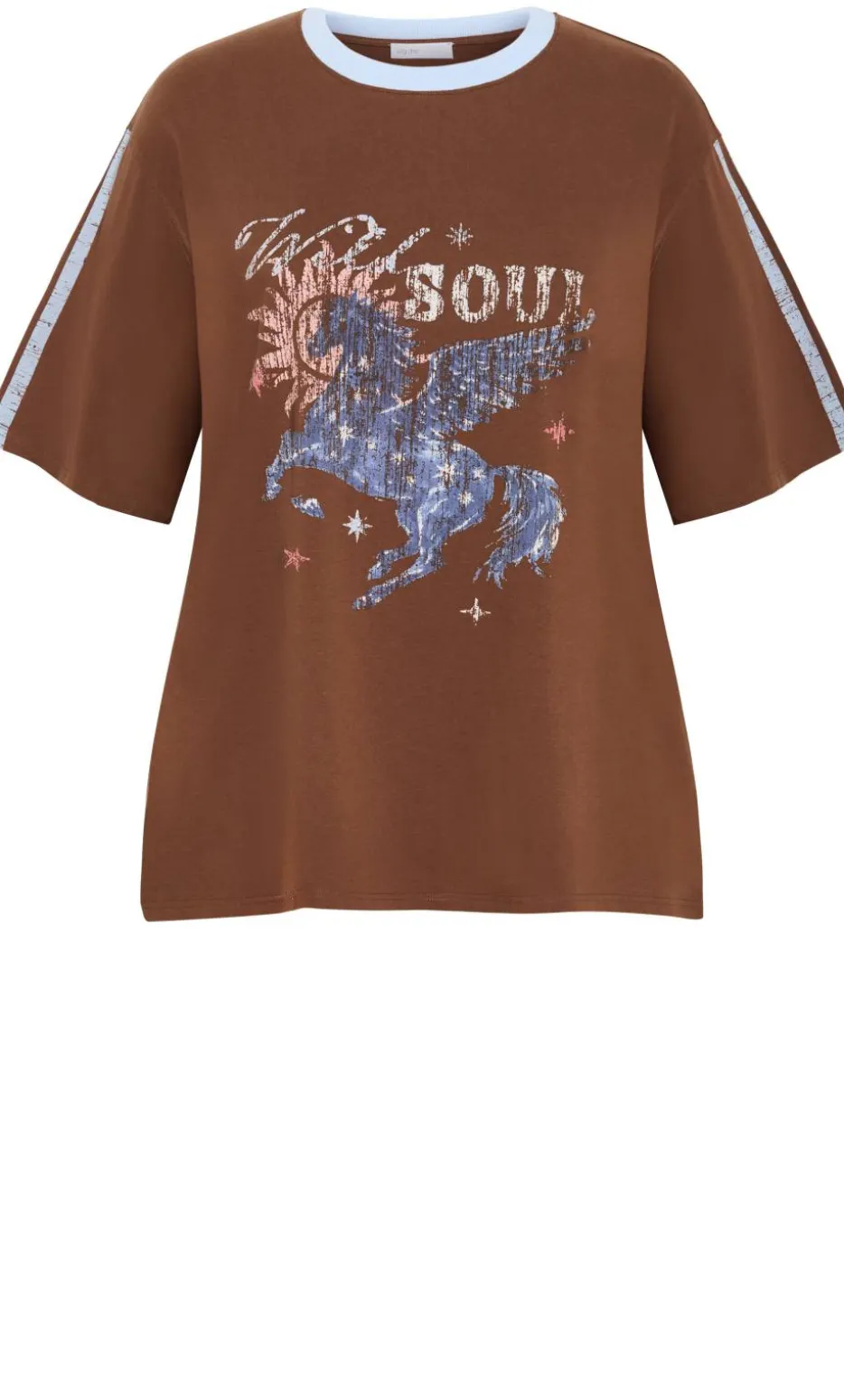 Wild Pegasus Cotton Tee - chocolate