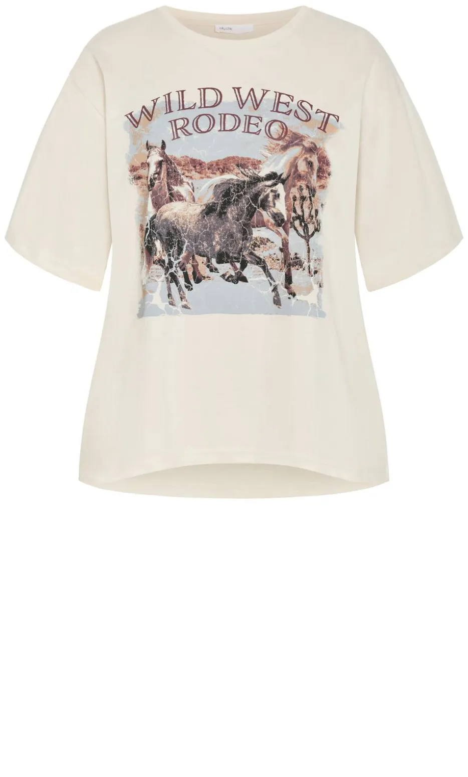 Wild West Oversized Cotton Tee - cream