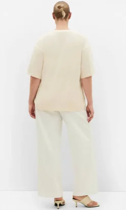 Wild West Oversized Cotton Tee - cream