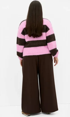 Willow Stripe Tie Cardigan - pink
