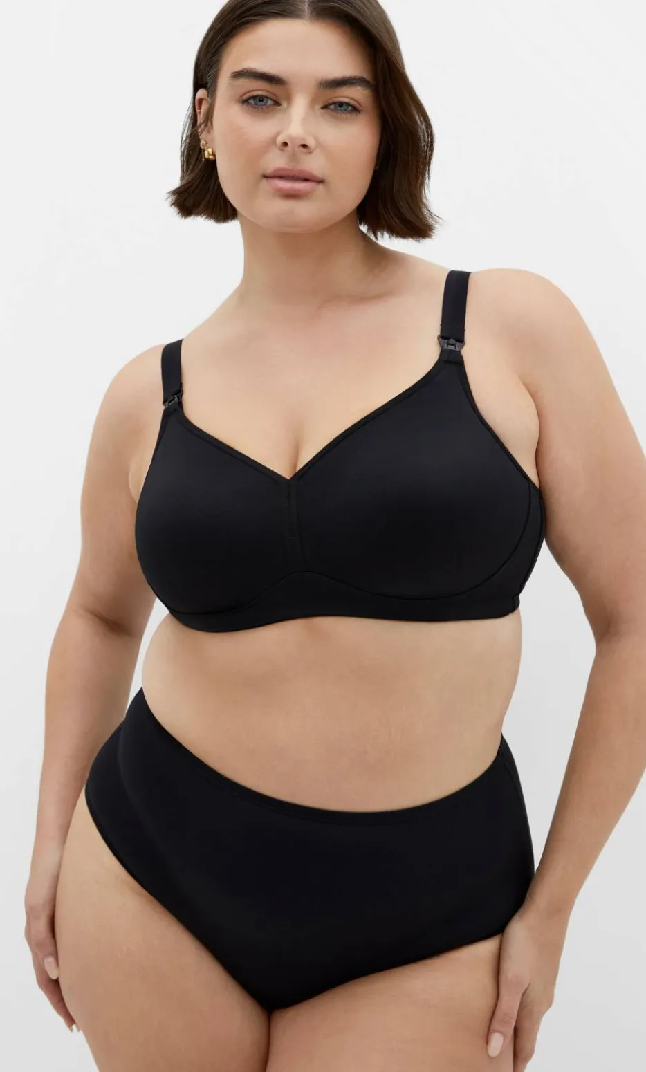 Wireless Maternity Bra - black