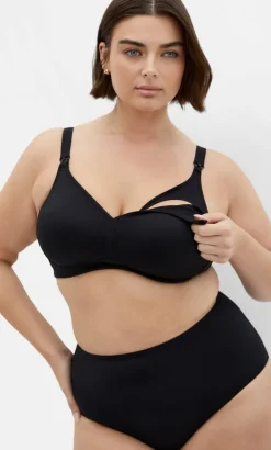 Wireless Maternity Bra - black