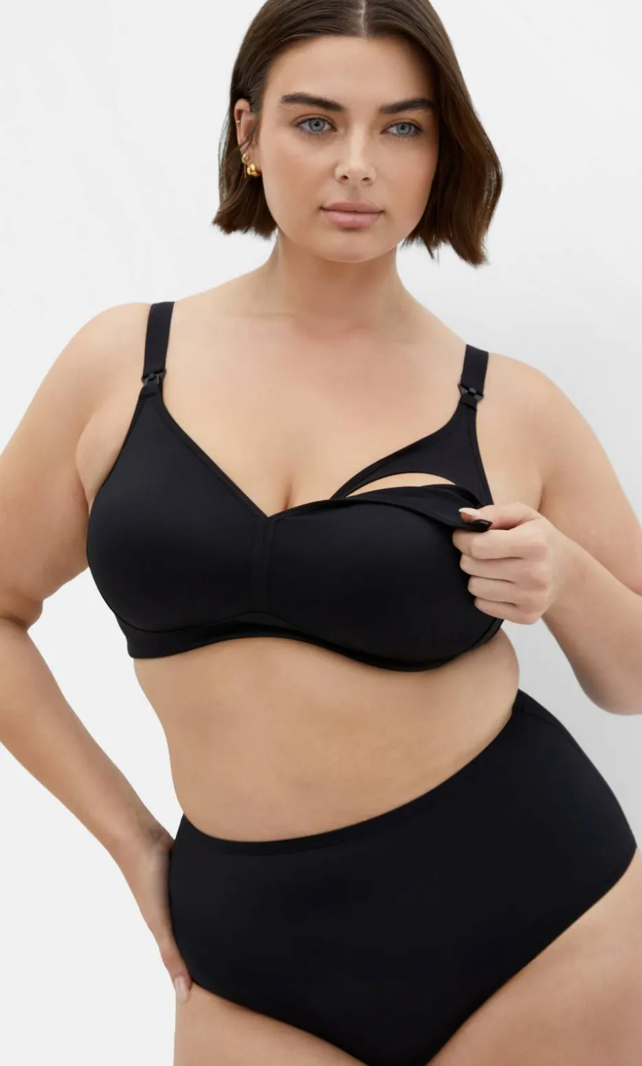 Wireless Maternity Bra - black
