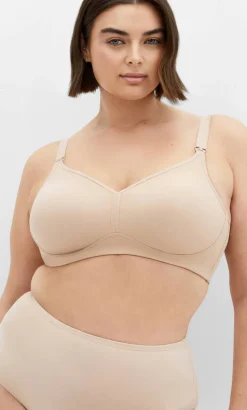 Wireless Maternity Bra - latte