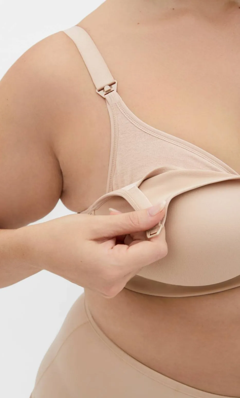 Wireless Maternity Bra - latte