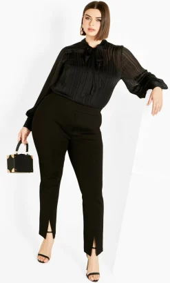 Wynter Tapered Ponte Pant - black