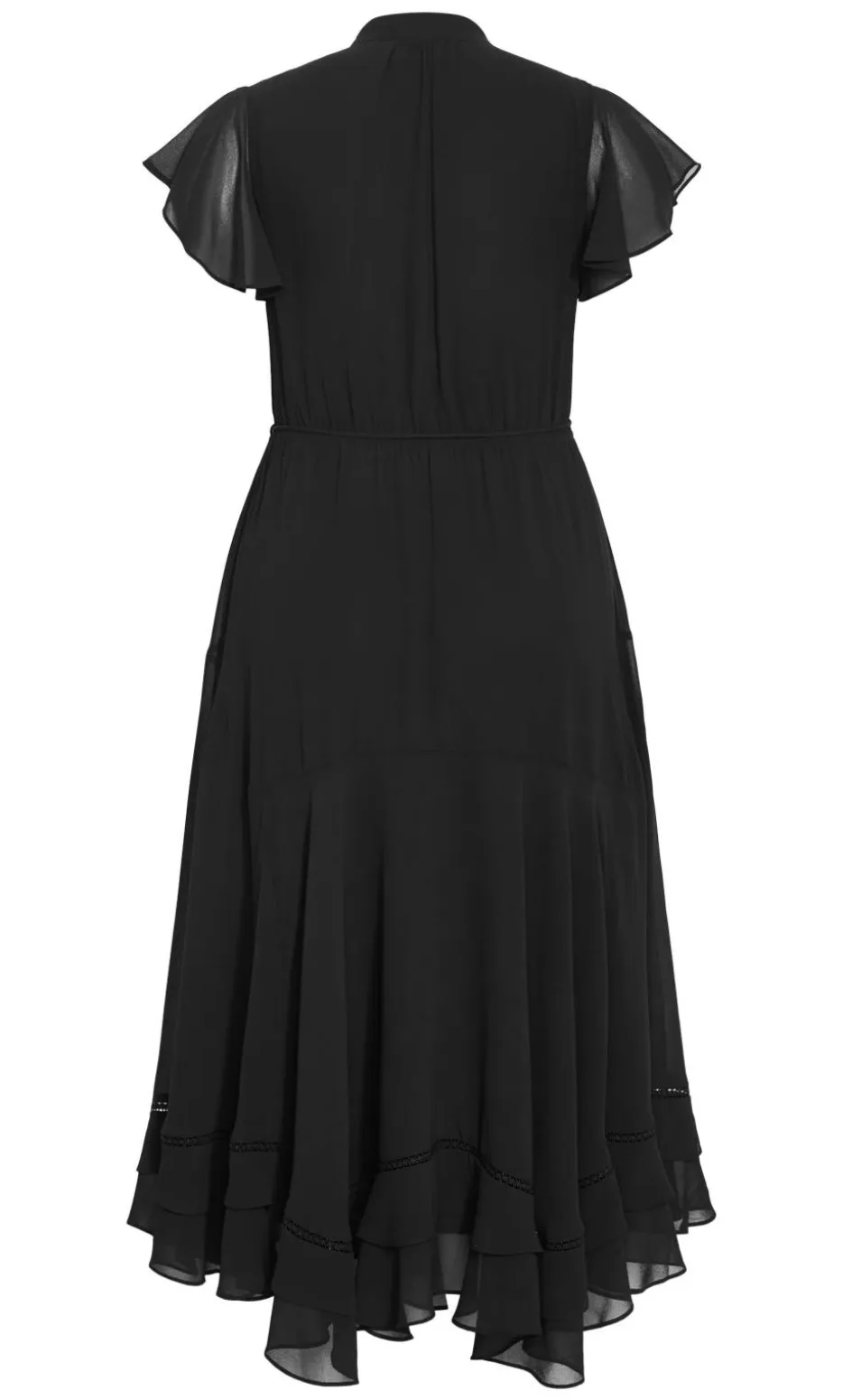 Yasmine Short Sleeve Maxi Dress - black