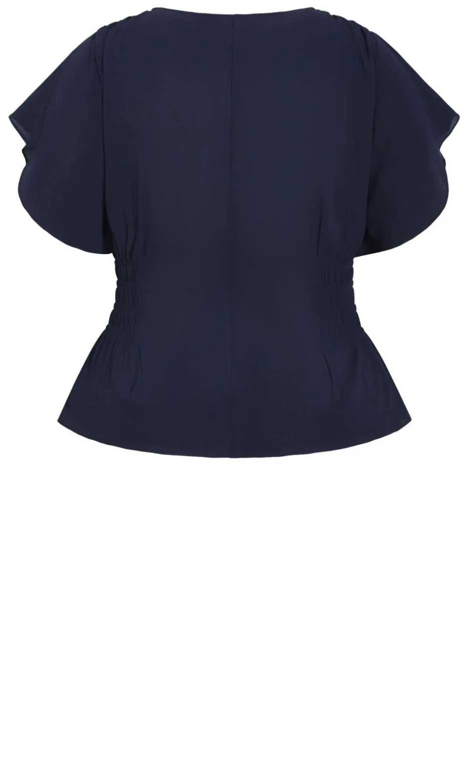 Zara Flutter Top - navy