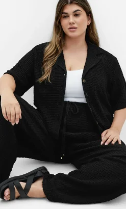 Zoie Button Up Shirt - black