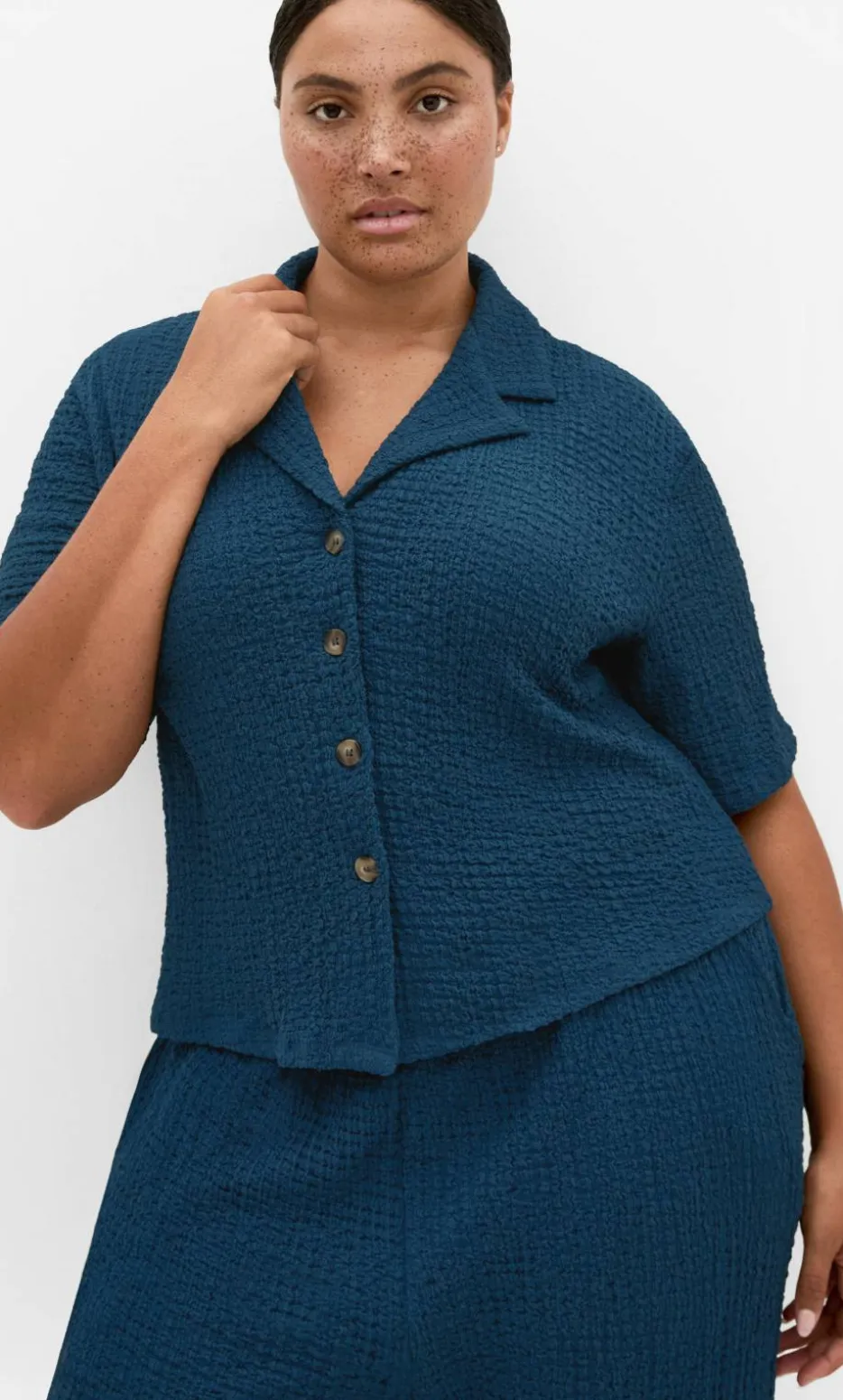 Zoie Button Up Shirt - petrol